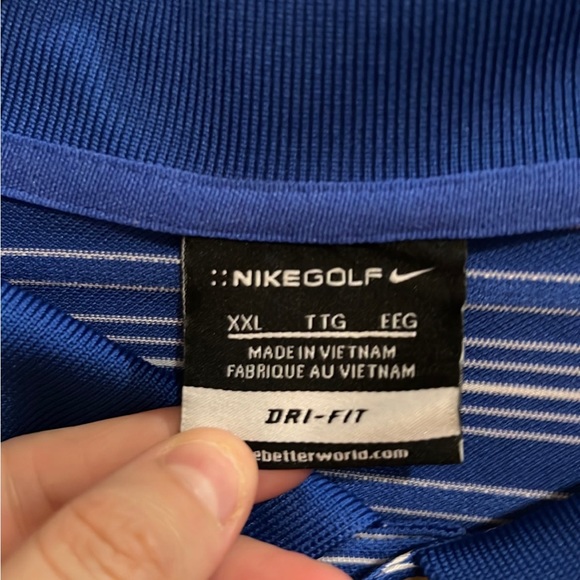 Blue Nike Golf Polo Shirt Mens Size 2XL - Picture 3 of 4